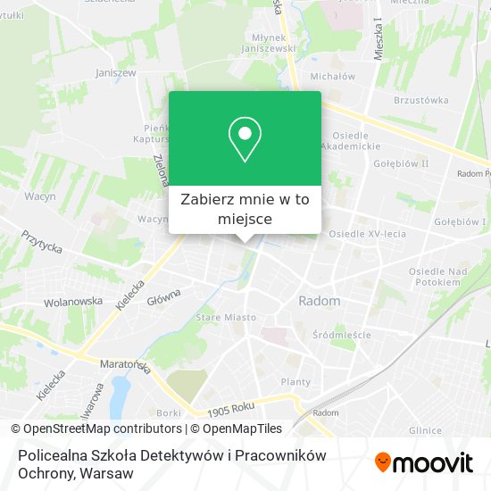 Mapa Policealna Szkoła Detektywów i Pracowników Ochrony