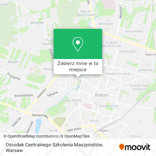 Mapa Ośrodek Centralnego Szkolenia Maszynistów