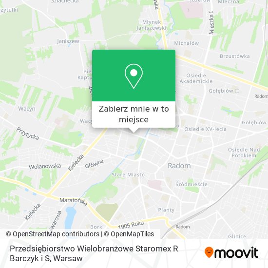 Mapa Przedsiębiorstwo Wielobranżowe Staromex R Barczyk i S