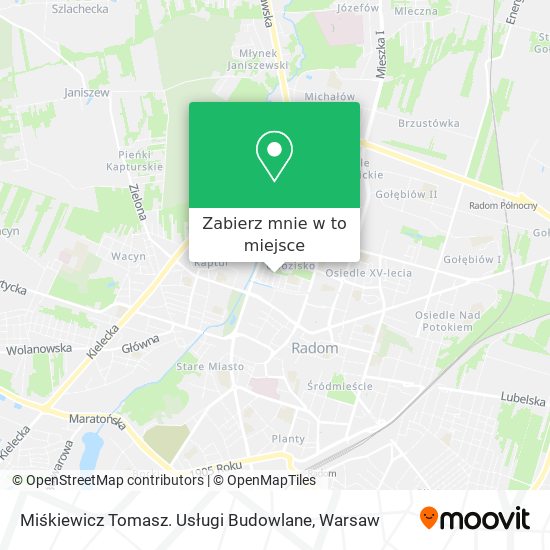 Mapa Miśkiewicz Tomasz. Usługi Budowlane