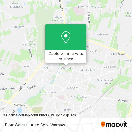 Mapa Piotr Walczak Auto Bobi