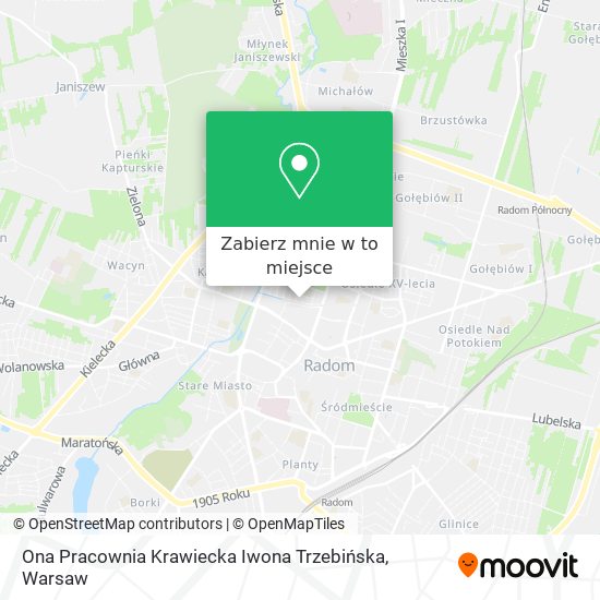 Mapa Ona Pracownia Krawiecka Iwona Trzebińska