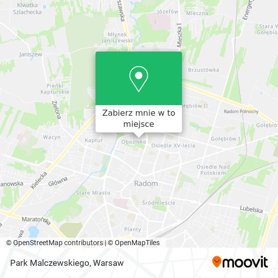 Mapa Park Malczewskiego