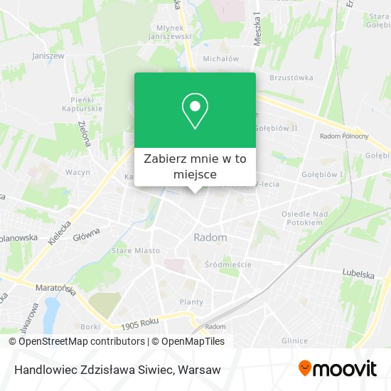 Mapa Handlowiec Zdzisława Siwiec