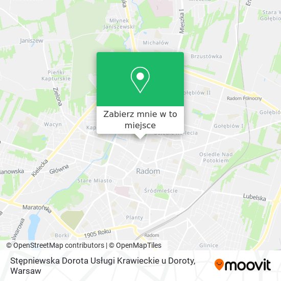 Mapa Stępniewska Dorota Usługi Krawieckie u Doroty