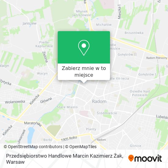 Mapa Przedsiębiorstwo Handlowe Marcin Kazimierz Żak