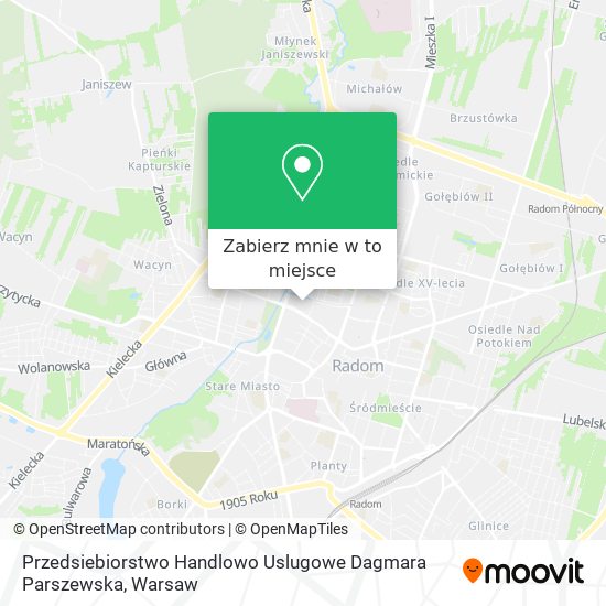 Mapa Przedsiebiorstwo Handlowo Uslugowe Dagmara Parszewska