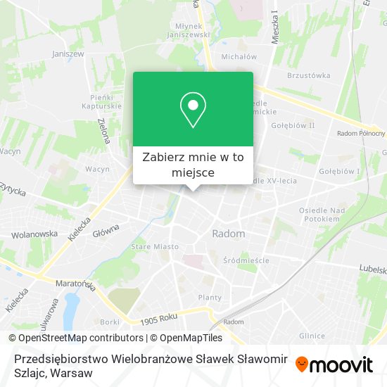 Mapa Przedsiębiorstwo Wielobranżowe Sławek Sławomir Szlajc