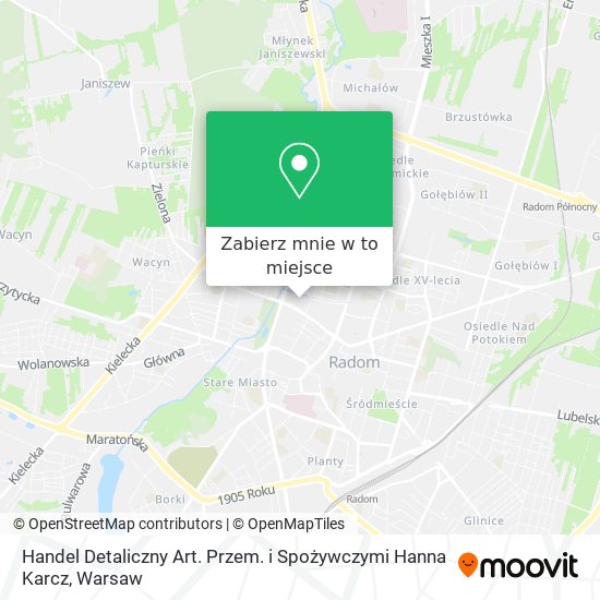 Mapa Handel Detaliczny Art. Przem. i Spożywczymi Hanna Karcz