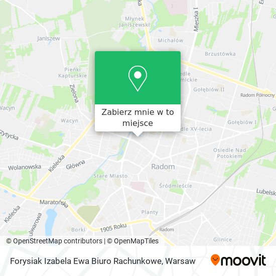 Mapa Forysiak Izabela Ewa Biuro Rachunkowe