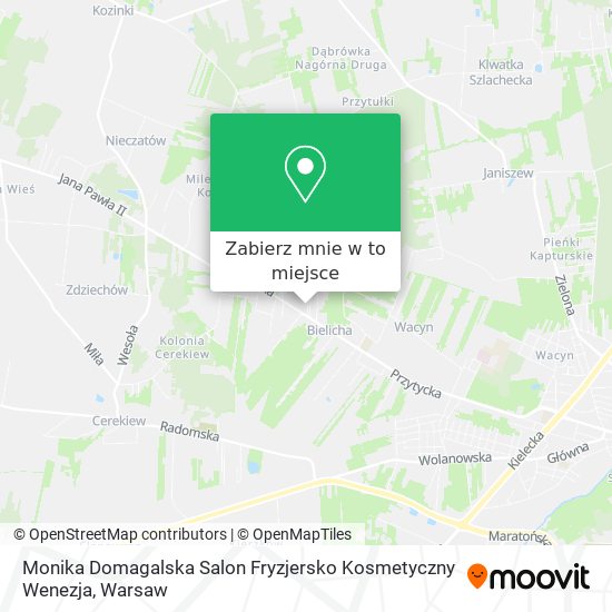 Mapa Monika Domagalska Salon Fryzjersko Kosmetyczny Wenezja