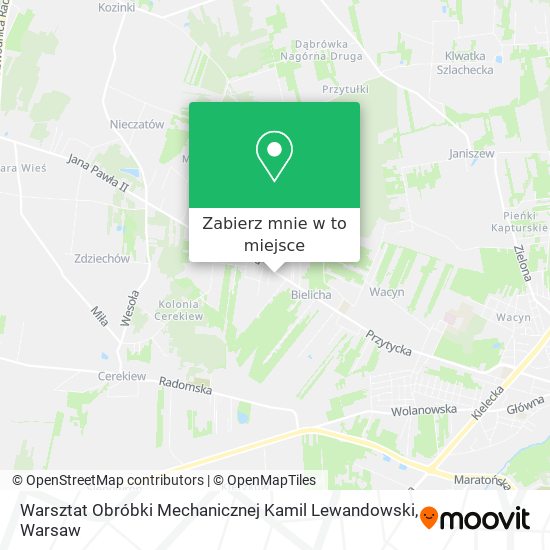 Mapa Warsztat Obróbki Mechanicznej Kamil Lewandowski