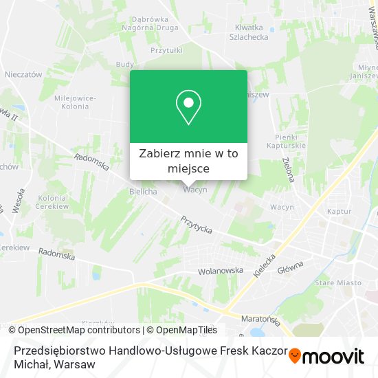 Mapa Przedsiębiorstwo Handlowo-Usługowe Fresk Kaczor Michał