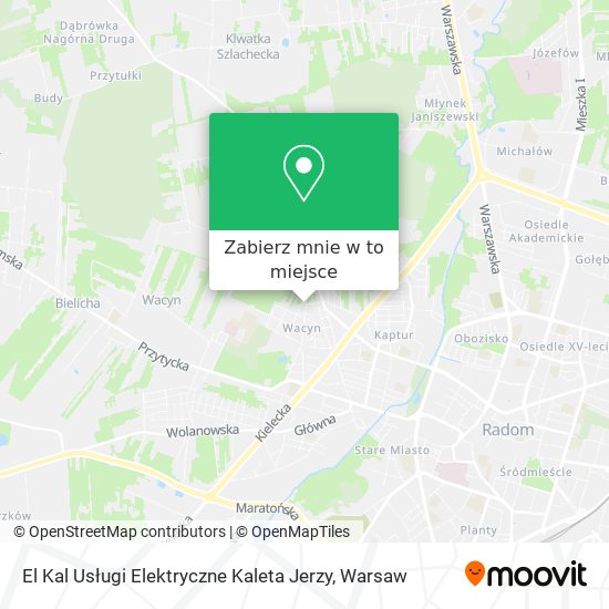 Mapa El Kal Usługi Elektryczne Kaleta Jerzy