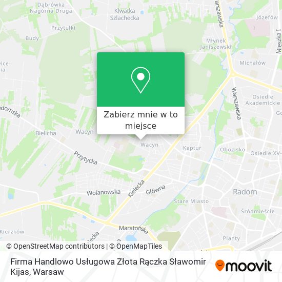 Mapa Firma Handlowo Usługowa Złota Rączka Sławomir Kijas