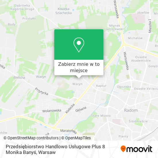 Mapa Przedsiębiorstwo Handlowo Usługowe Plus 8 Monika Banyś