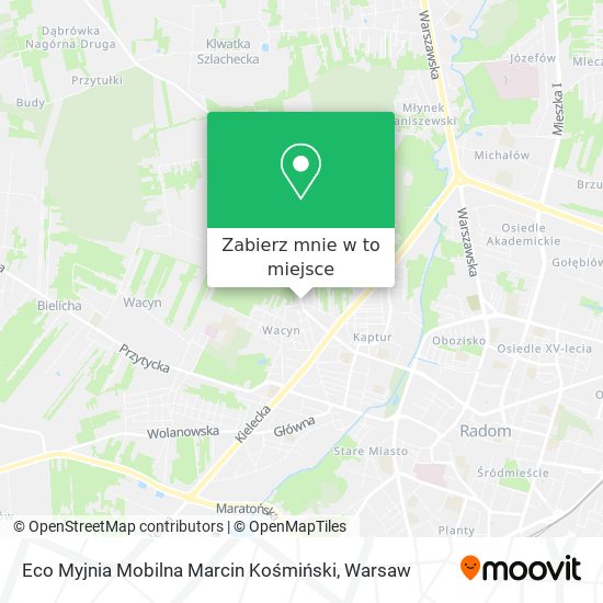 Mapa Eco Myjnia Mobilna Marcin Kośmiński