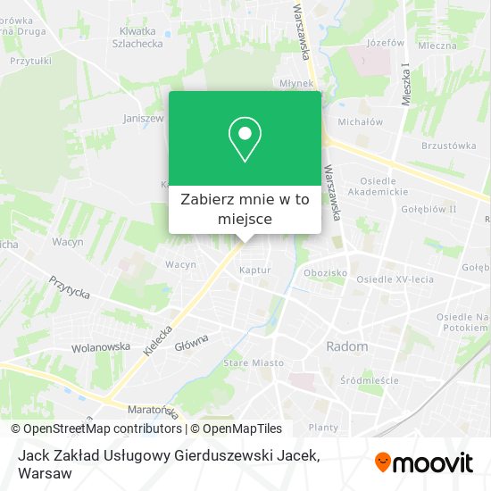 Mapa Jack Zakład Usługowy Gierduszewski Jacek