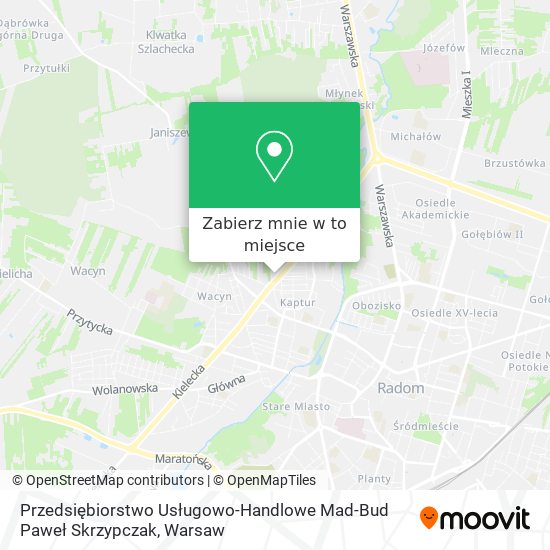 Mapa Przedsiębiorstwo Usługowo-Handlowe Mad-Bud Paweł Skrzypczak