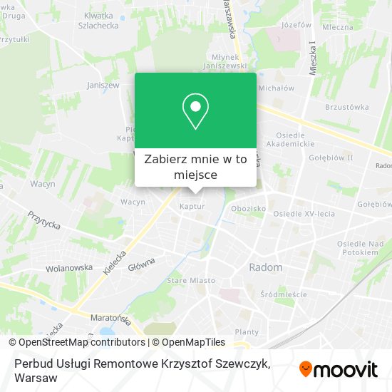 Mapa Perbud Usługi Remontowe Krzysztof Szewczyk