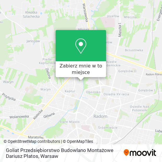 Mapa Goliat Przedsiębiorstwo Budowlano Montażowe Dariusz Płatos