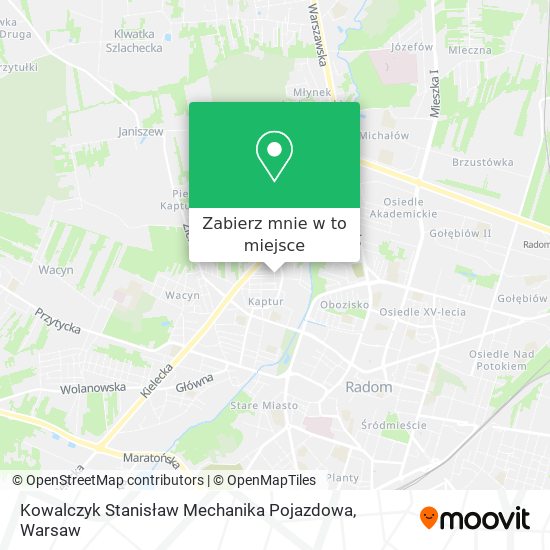 Mapa Kowalczyk Stanisław Mechanika Pojazdowa