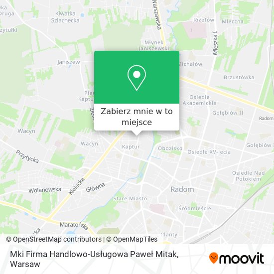 Mapa Mki Firma Handlowo-Usługowa Paweł Mitak