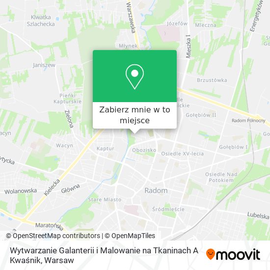 Mapa Wytwarzanie Galanterii i Malowanie na Tkaninach A Kwaśnik