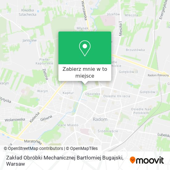 Mapa Zakład Obróbki Mechanicznej Bartłomiej Bugajski