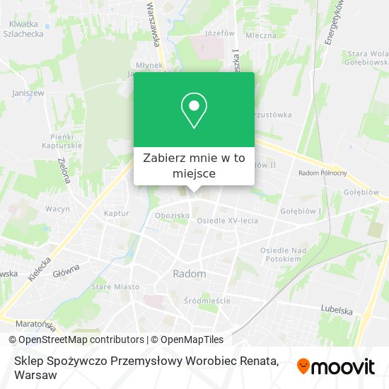 Mapa Sklep Spożywczo Przemysłowy Worobiec Renata