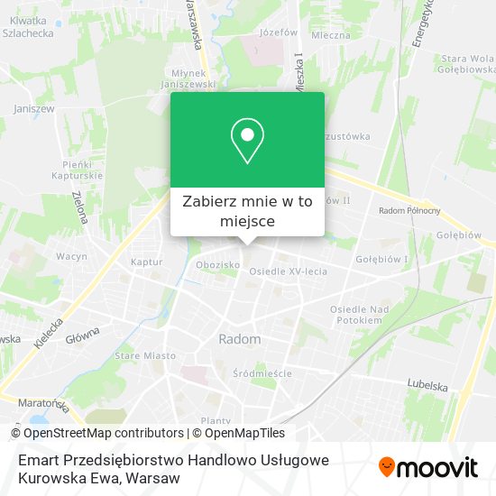 Mapa Emart Przedsiębiorstwo Handlowo Usługowe Kurowska Ewa