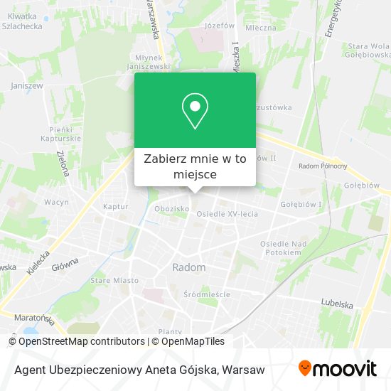 Mapa Agent Ubezpieczeniowy Aneta Gójska