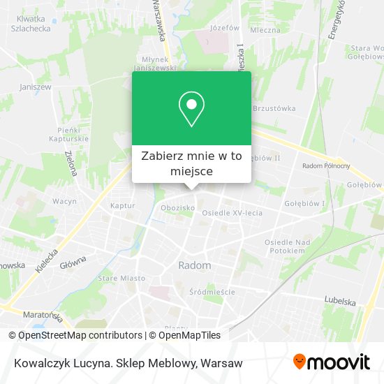 Mapa Kowalczyk Lucyna. Sklep Meblowy