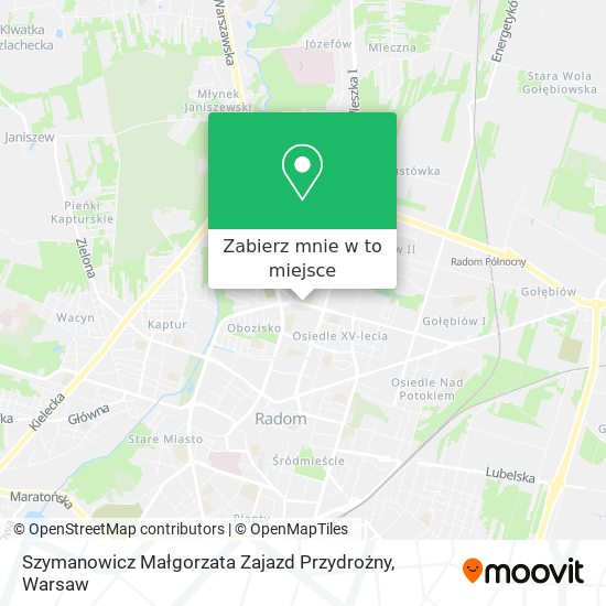 Mapa Szymanowicz Małgorzata Zajazd Przydrożny