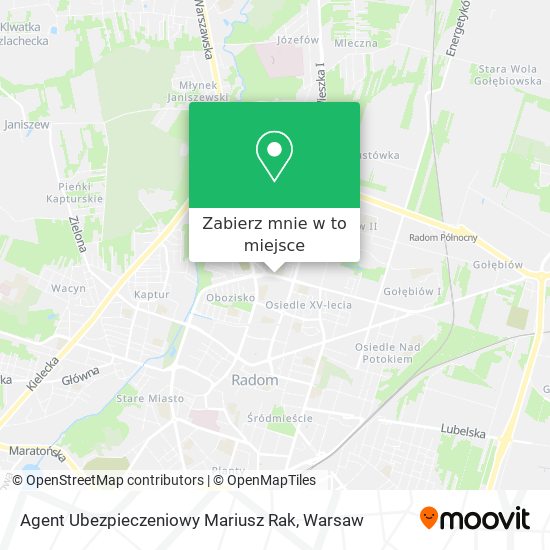 Mapa Agent Ubezpieczeniowy Mariusz Rak