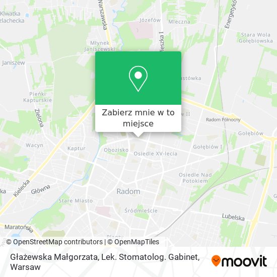 Mapa Głażewska Małgorzata, Lek. Stomatolog. Gabinet