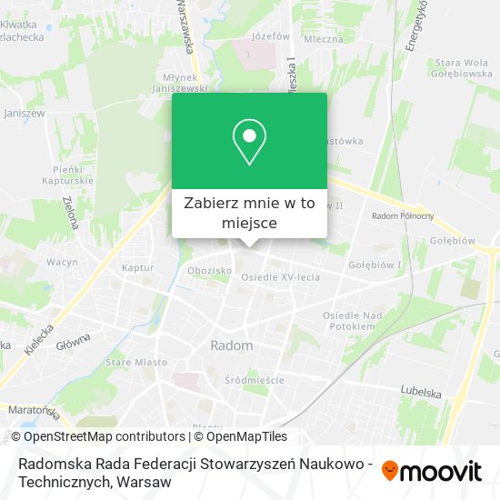 Mapa Radomska Rada Federacji Stowarzyszeń Naukowo - Technicznych