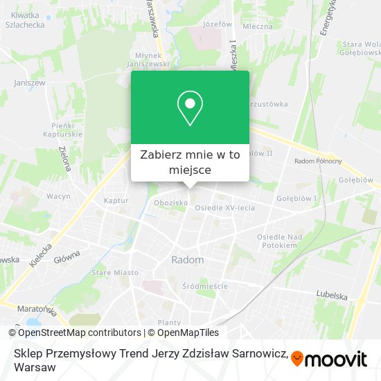 Mapa Sklep Przemysłowy Trend Jerzy Zdzisław Sarnowicz