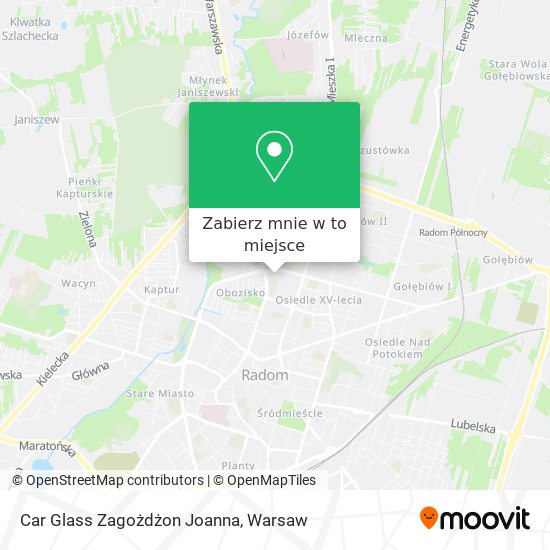 Mapa Car Glass Zagożdżon Joanna