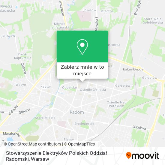 Mapa Stowarzyszenie Elektryków Polskich Oddział Radomski