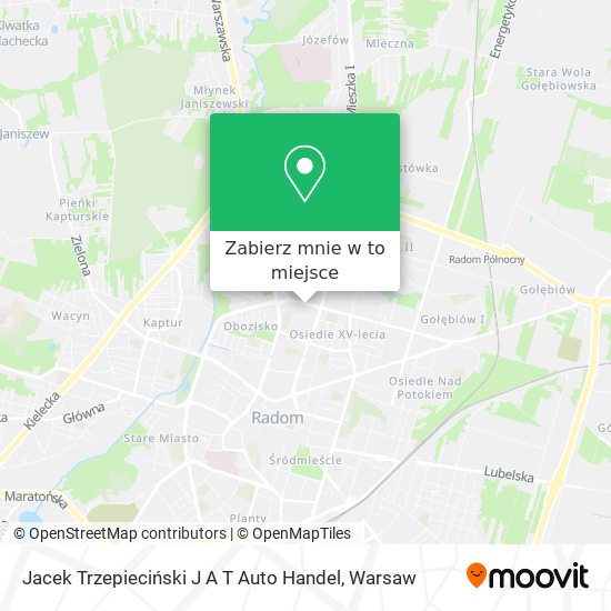 Mapa Jacek Trzepieciński J A T Auto Handel