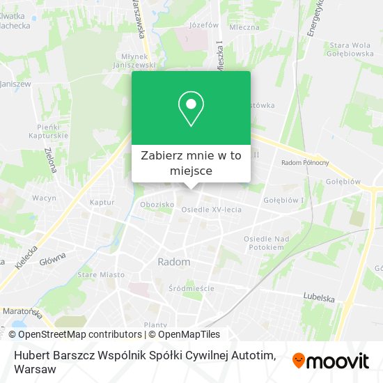 Mapa Hubert Barszcz Wspólnik Spółki Cywilnej Autotim