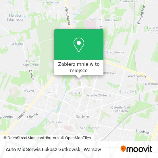 Mapa Auto Mix Serwis Łukasz Gutkowski