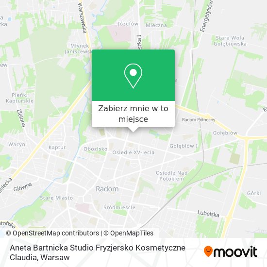 Mapa Aneta Bartnicka Studio Fryzjersko Kosmetyczne Claudia