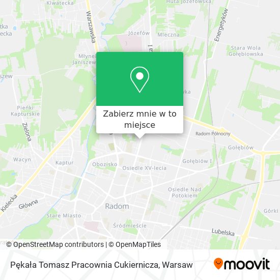 Mapa Pękała Tomasz Pracownia Cukiernicza