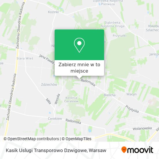 Mapa Kasik Uslugi Transporowo Dzwigowe