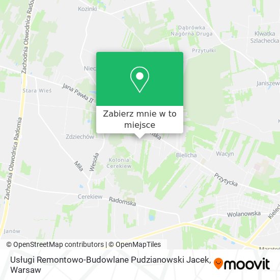 Mapa Usługi Remontowo-Budowlane Pudzianowski Jacek