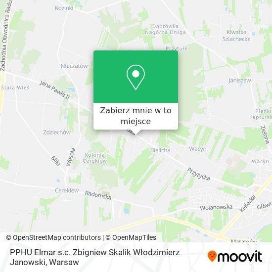 Mapa PPHU Elmar s.c. Zbigniew Skalik Włodzimierz Janowski