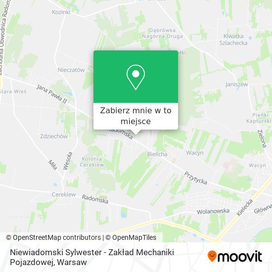 Mapa Niewiadomski Sylwester - Zakład Mechaniki Pojazdowej