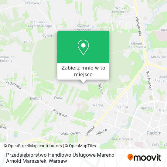 Mapa Przedsiębiorstwo Handlowo Usługowe Mareno Arnold Marszałek